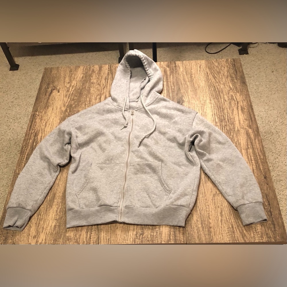 SHEIN Sz S Grey Hooded Jacket